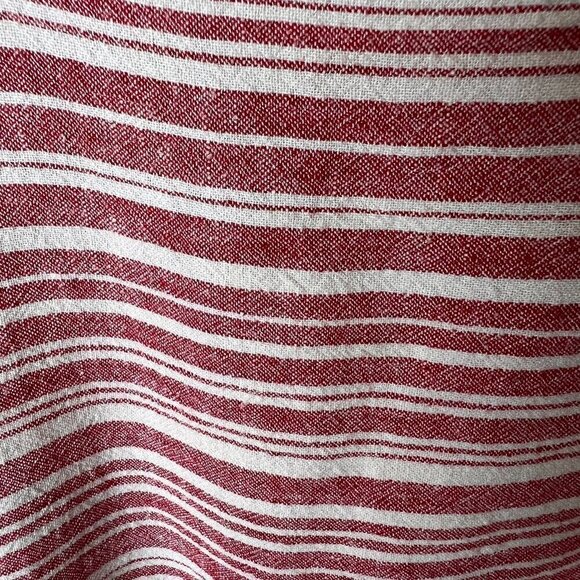 BP Top Womens Size XS Dark Pink & White Striped Linen Blend Tank Summer Flirty - Picture 7 of 12